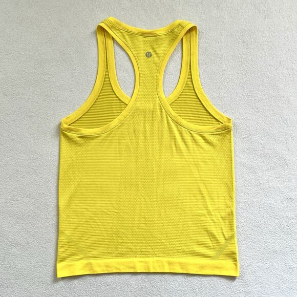 Lululemon Women Sonic Yellow Swiftly Tech Racerback Tank Top 2.0 Race Length 4 - Picture 6 of 6